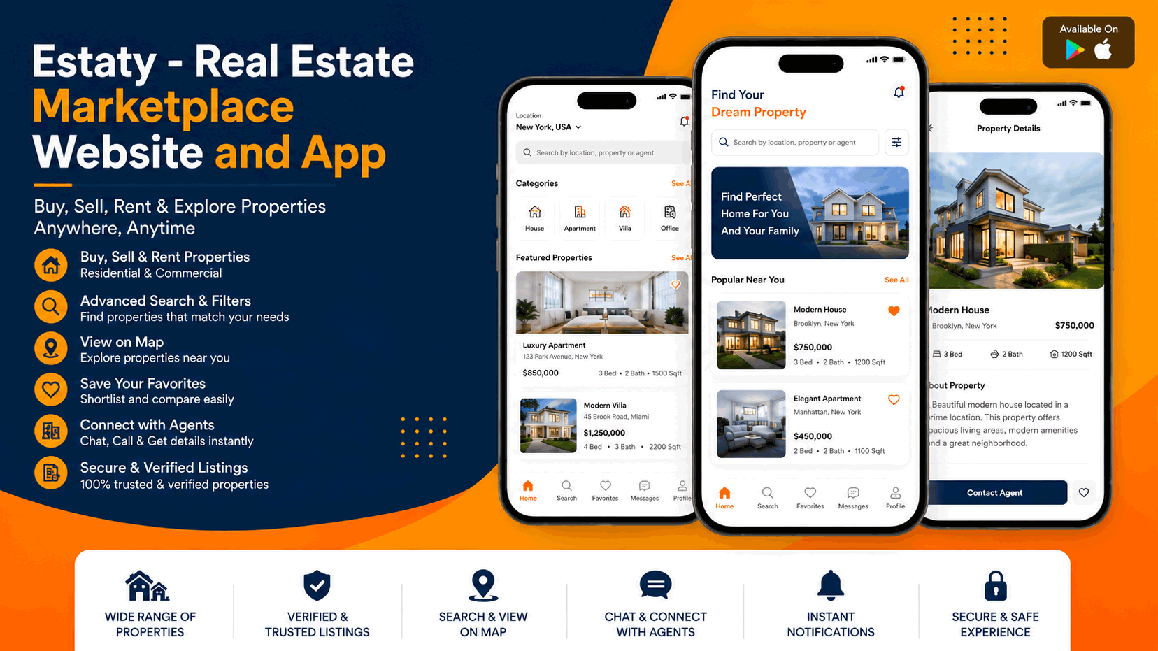 Real Estate Marketplace Website & App | Free Installation | Free Technical support